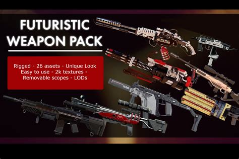 Futuristic Weapon Pack 3d 武器 Unity Asset Store