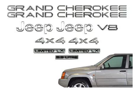 Kit Adesivo Emblema Resinado Jeep Grand Cherokee 5 9 Chkrs11 Cor