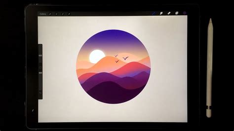 Ipad画画 Procreate Ipad Drawing ️ How To Draw Landscape With Procreate