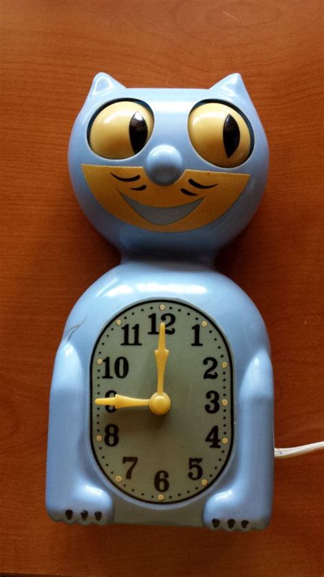 Early 40s Kit Cat Clock Rare Blue Color On Sale Etsy Kit Cat Clock