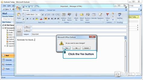 How To Save An Email As A Draft With Outlook 2007 Youtube