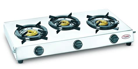 Buy Prestige Perfect Stainless Steel 3 Burner Gas Stove Metallic