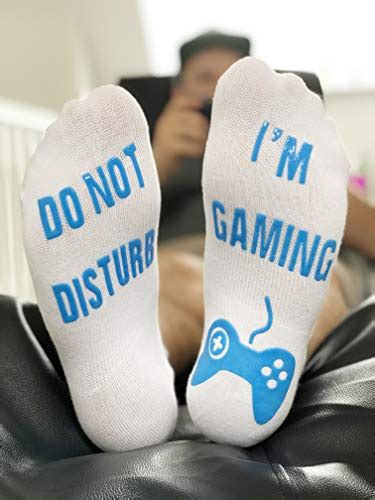 ”do Not Disturb Im Gaming” Funny Socks Great Novelty T For Gamers