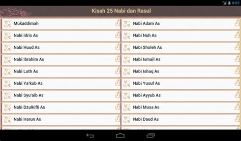 Dari sekian banyak jumlah nabi dan rasul tersebut, yang wajib diketahui oleh setiap muslim hanyalah 25 saja dalam berbagai kisah nabi dan rasul, disebutkan bahwa para utusan allah ini mendapatkan banyak rintangan dalam menegakkan agama islam. Nama Nama 25 Nabi Dan Rasul Secara Berurutan - Apa Bagaimana