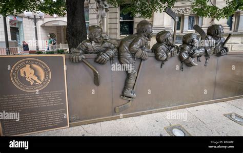 Ice Hockey Sculpture Our Game By Hockey Hall Of Fame Toronto Canada