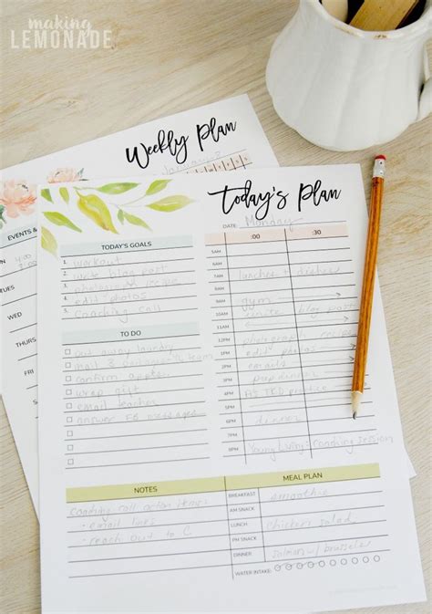 Get Your Free 2018 Printable Planner With Daily Weekly And Monthly