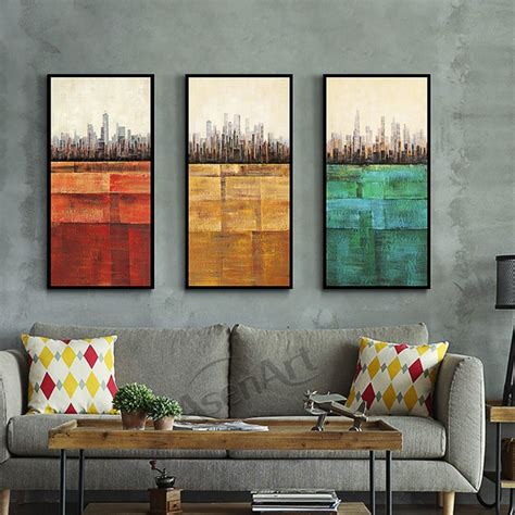 Modern Art Wall Abstract City Building Canvas Painting