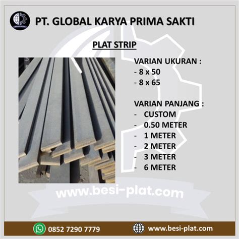 Jual Besi Plat Strip 8 X 65 X 2 Meter Kota Tangerang Globalkarya