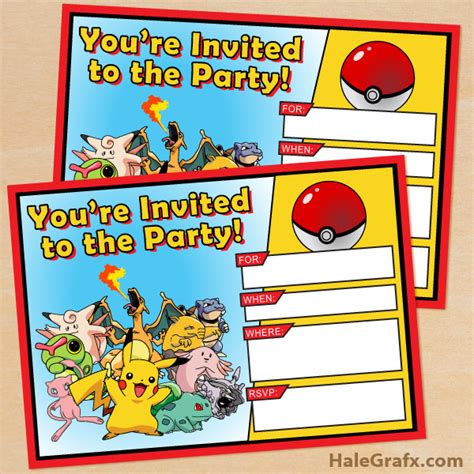 Free Printable Pokémon Birthday Invitation