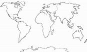 Blank World Map with Continent Outlines