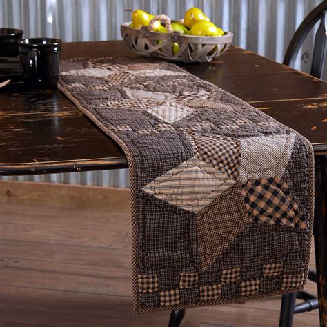 Farmhouse Star 48 Inch Quilted Table Runner The Weed Patch