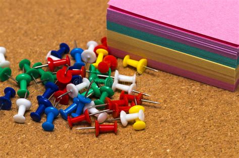 190 Colorful Push Pins Cork Bulletin Board Stock Photos Free