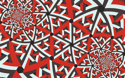 Wallpaper Illustration Abstract Red Symmetry Fractal Pattern