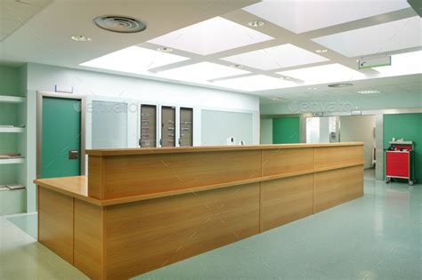 Hospital Urgencies Hallway Indoor Reception Desk Health Center