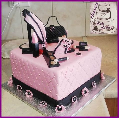 Another shoe and make up cake ;P | Make up cake, Shoe cakes, Bag cake