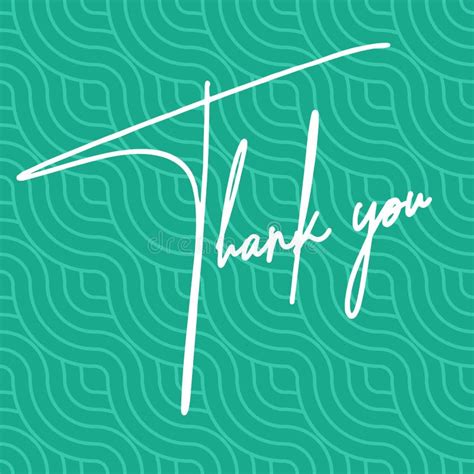 Thank You Card Hand Written Lettering For Title Heading Photo