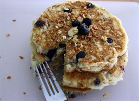 Healthy Blueberry Granola Pancakes Recipe Sparkrecipes