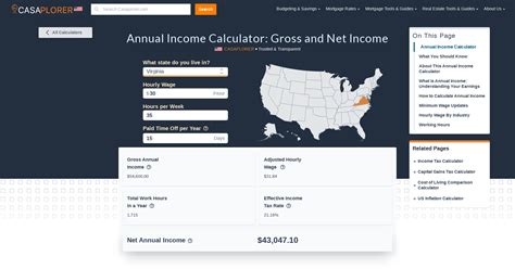 Annual Income Calculator Gross And After Tax Casaplorer 2023