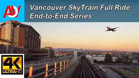 Vancouver Skytrain Full Ride Canada Line Inbound Sunset Yvr Airport