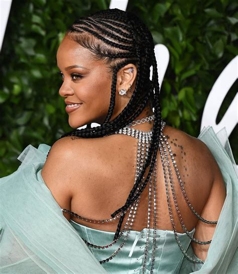Rihannas Gorgeous Fulani Braids British Fashion Awards 2019 Best