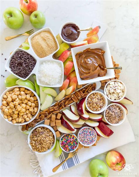 Caramel Apple Toppings A New Fall Appetizer Board Idea Kelley Nan