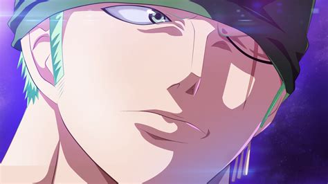 One Piece Roronoa Zoro One Eye Closed Green Eyes Scar On Eye Wallpaper