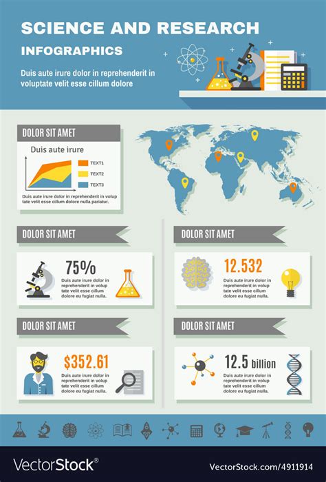 Science And Research Infographics Royalty Free Vector Image