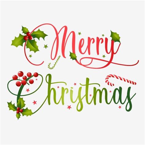 Merry Christmas Typography Vector Png Images Merry Christmas