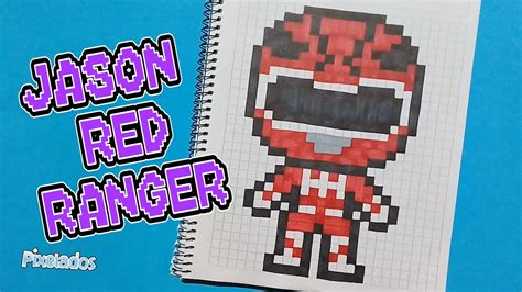 Como Dibujar Jason Red Ranger Mighty Morphin Power Ranger Pixel
