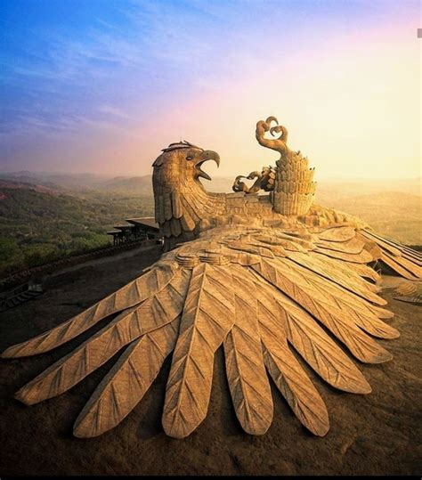 The Jatayu Earth Center In Kerala India Worlds Largest Bird Sculpture
