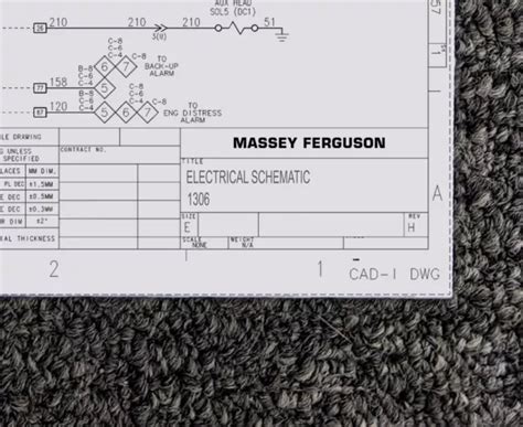 Massey Ferguson Mower 1306 Electrical Wiring Diagram Manual 20930