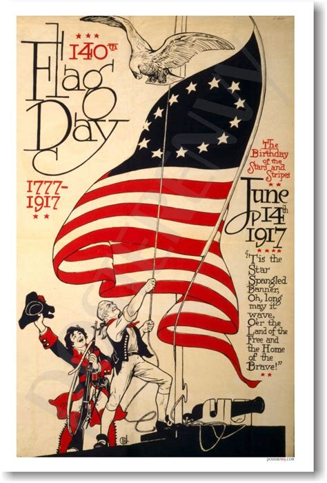 Flag Day 1777 American Independence Vintage Patriotic New Artwork