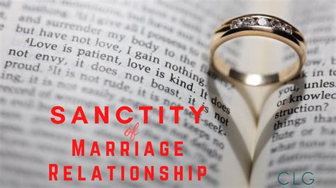 The Sanctity Of Marriage Relationship Church Of The Living God