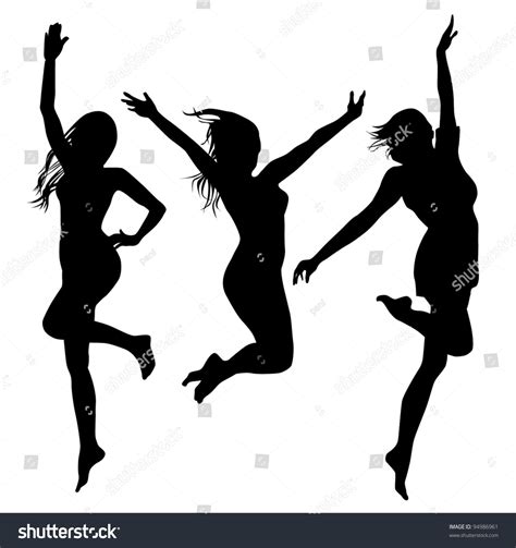Silhouette Woman Jumping