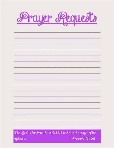 Printable Prayer Request Form Template Printable Free Templates