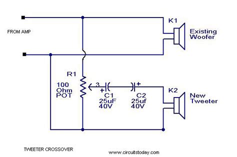 I am not respo… in the last picture is an rf adapter i made from a coax cable and an rca cable. Tweeter Crossover Circuit with Diagram to Filter Low Frequency