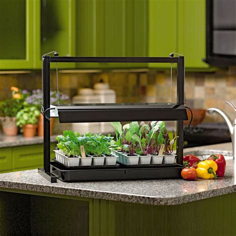 Grow herbs, flowers and vegetables. Compact Tabletop SunLite ® Jump Start Kit - Gardener's Supply Company | Indoor grow lights ...