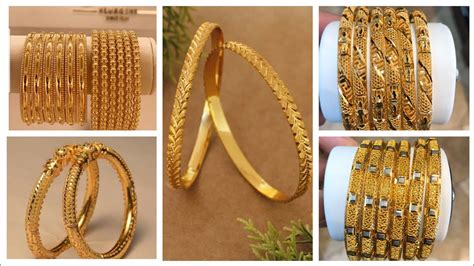Evergreen 22k Gold Bangles Designs Daily Wear Comfortable Pure Gold