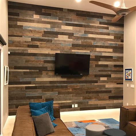 Distressed Wood Wall Raw Ish Accent Walls In Living