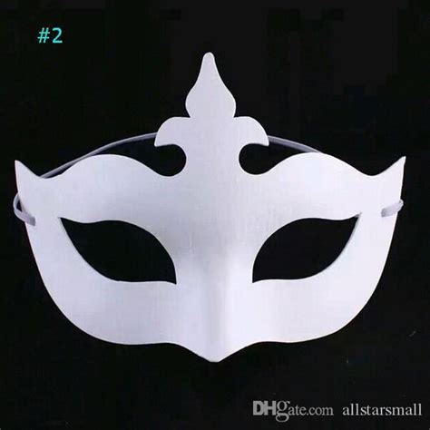 White Unpainted Face Plainblank Version Paper Pulp Mask Diy Masquerade