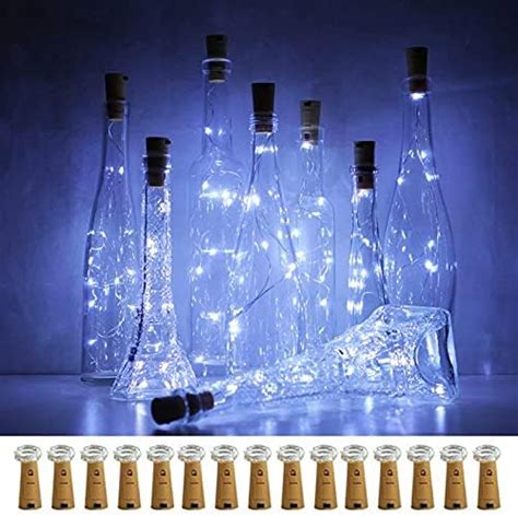Decorman Wine Bottle Cork Lights 20 Pack 20 Led Cool White