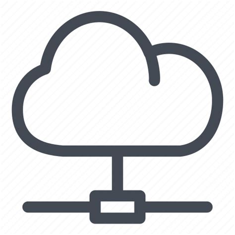 Cloud Connected Connection Data Line Network Icon