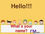 What's Your Name Clipart / Презентация на тему: "Hello! Hi! song Whats ...