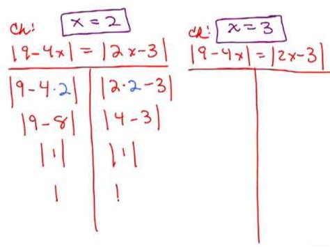 Calculate for the positive version of the equation. Absolute Value Equations 5 - YouTube