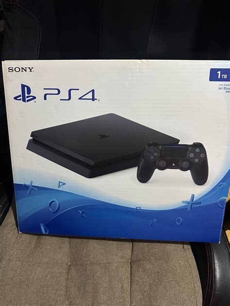 Ps4 Jet Black 1 Tb With 2 Controllers And Nba 2k23 Video Gaming Video