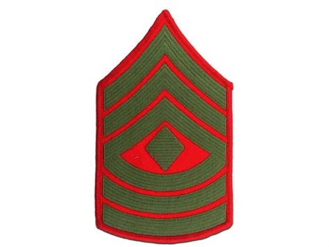Marine Corps Embroidered Chevron 1st Sergeant Greenred Male Ira Green
