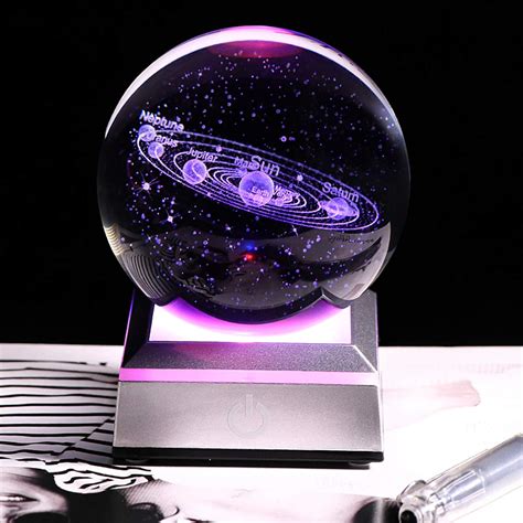 Qianwei 3d Solar System For Kids Crystal Ball With Led