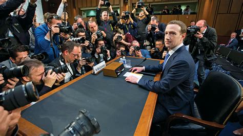 Ceo Of Facebook Mark Zuckerberg Testifies Before The Senate Washington