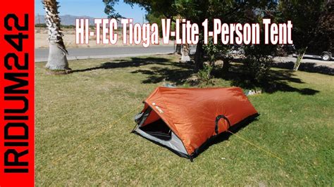Hi Tec Tioga V Lite 1 Person Tent Review And Set Up Youtube