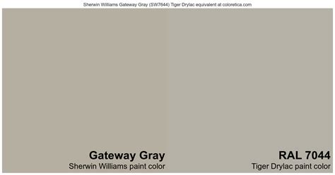 Sherwin Williams Gateway Gray Tiger Drylac Equivalent RAL 7044